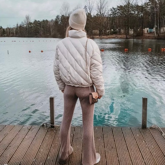 NEW Zara white quilted puffer jacket - Picture 9 of 11